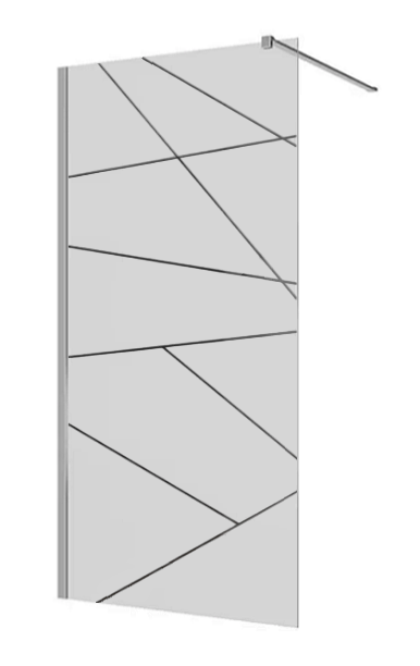 Душевое ограждение Ceruttispa PICK T120 (120x190), стекло 8 мм, матовое с прозрачным