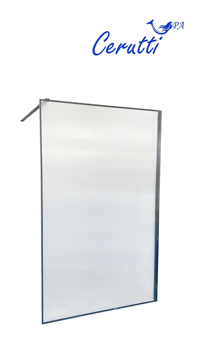 Душевое ограждение Ceruttispa STRIP T100 (100x190), стекло 6 мм, волна