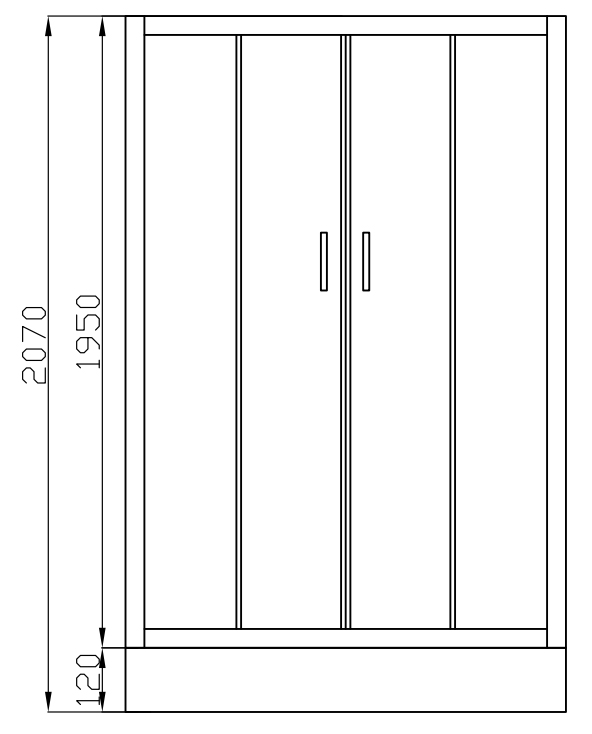 Душевое ограждение Ceruttispa Viva 100, 100х100 см, без поддона