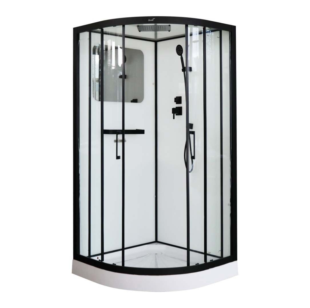 Душевая кабина Ceruttispa Viva91B, тропический душ, закрытая, 90х90х215