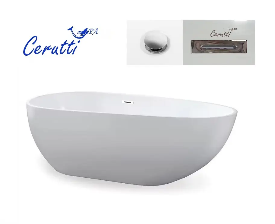 Отдельностоящая акриловая ванна Cerutti SPA Мими 170 (MiMi) CT9671 без гидромассажа