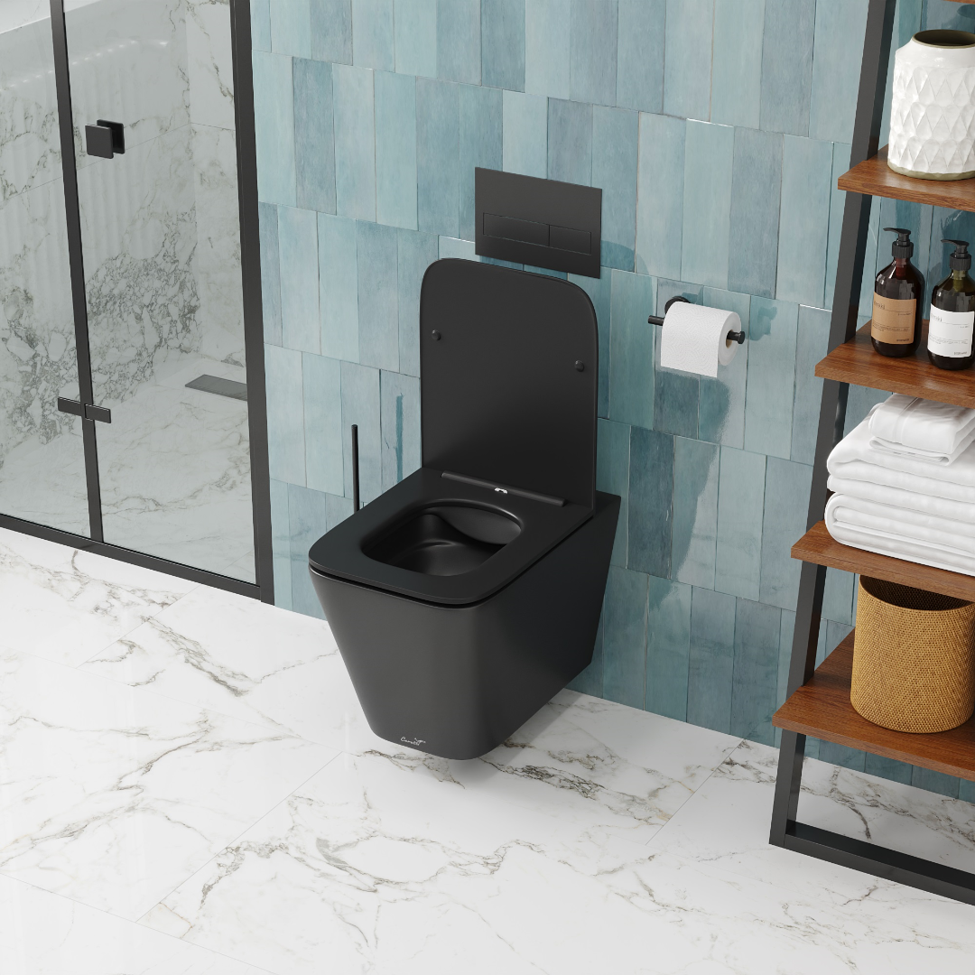 Унитаз подвесной Cerutti SPA MAIELLA Aria MB матовый черный безободковый