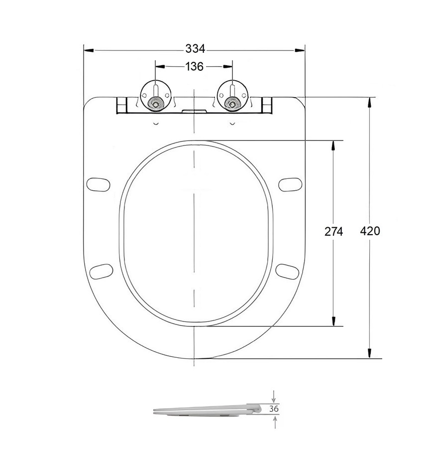 Сиденье для унитаза Ceruttispa BERNINA, BERNINA tor,BERNINA F, PIERA Tor, VINCE tor.(YIM) дюропласт с микролифтом и креплениями