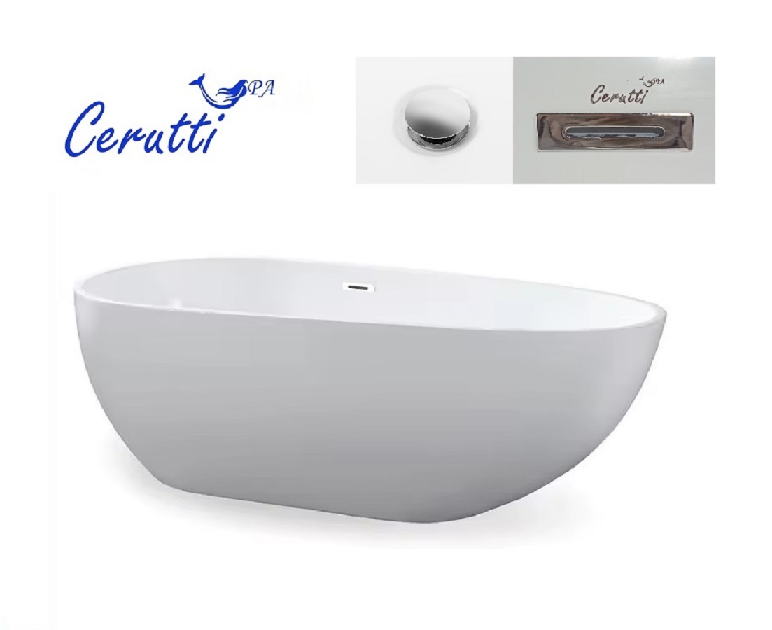 Отдельностоящая акриловая ванна Cerutti SPA MiMi 160 CT11288 без гидромассажа