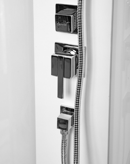 Душевая кабина Ceruttispa MiMi90T тропический душ, угловая, без крыши