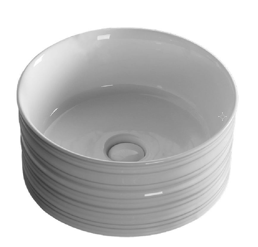 Раковина накладная CeruttiSpa CR0051A круглая, глубокая, белая, 40,5х40,5х18 см
