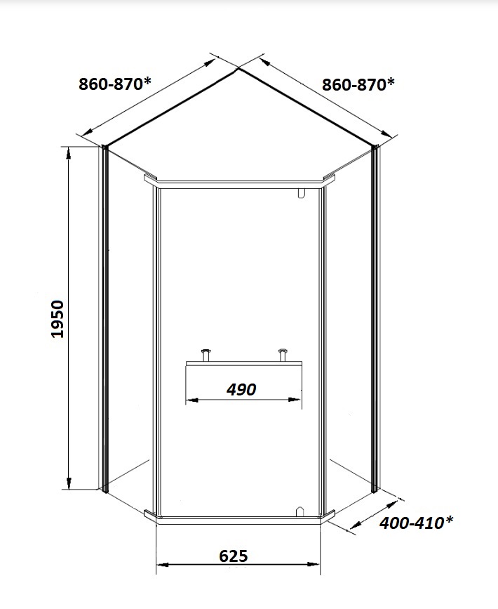 Душевое ограждение CeruttiSPA Chika ZP91T, 90x90 см, без поддона