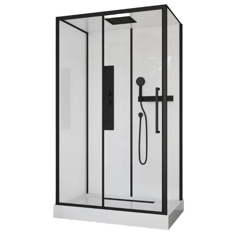 Душевая кабина CeruttiSpa OMI120, тропический душ, закрытая, 120х80х210