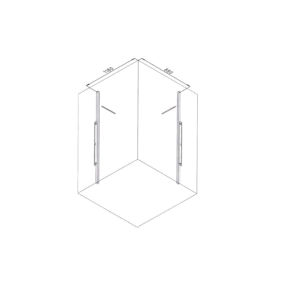 Душевое ограждение Ceruttispa Victoria120, 90х120 см, без поддона