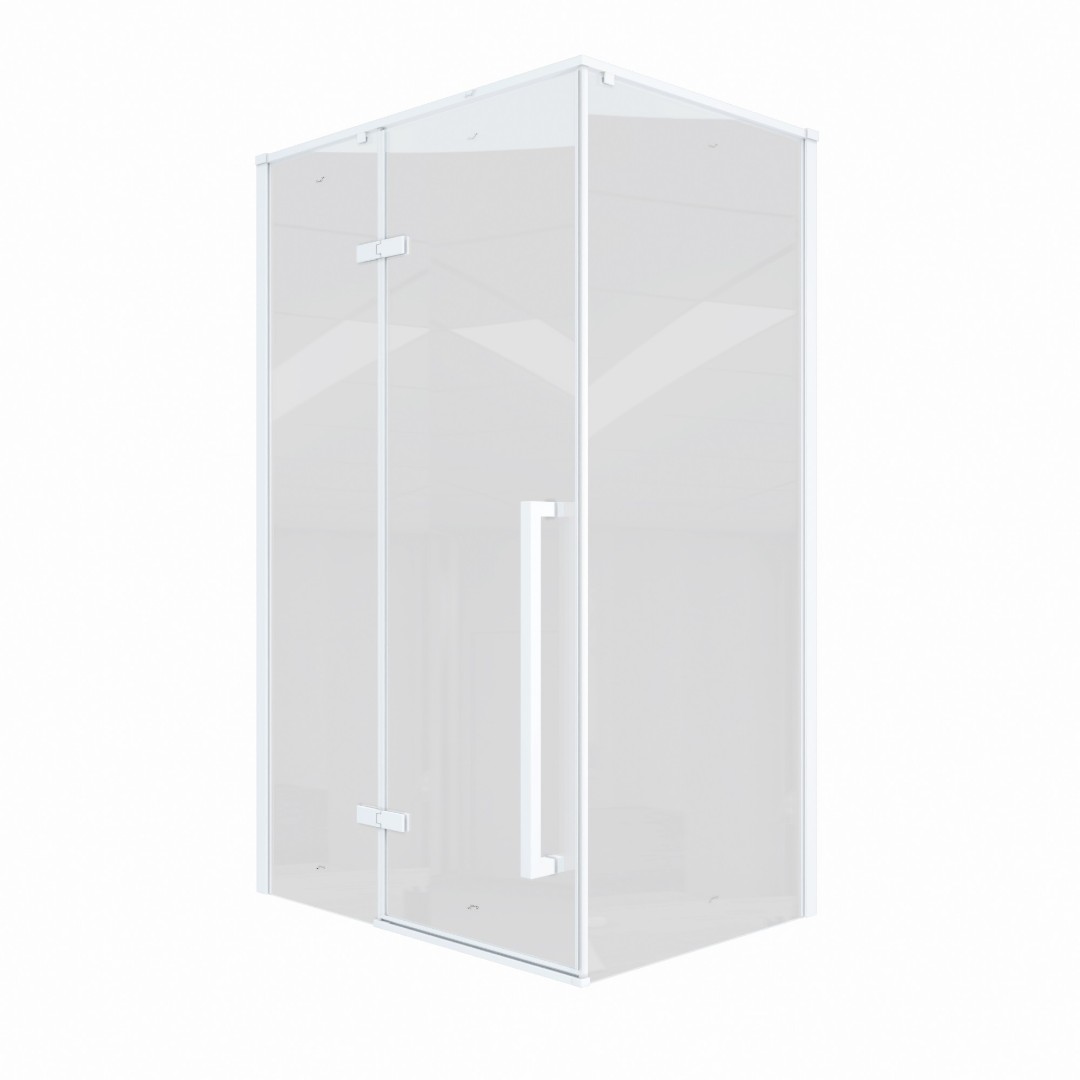 Душевое ограждение Cerutti SPA C1AW, 120х90 см, без поддона, стекло 8 мм, белый профиль