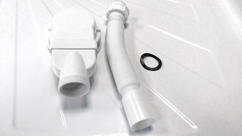 Сифон для низкого поддона Ceruttispa D85мм. под отв. D от 85 до 90мм. с гофрой D40мм. к поддонам Ceruttispa