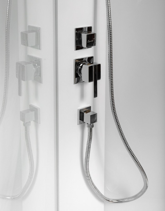 Душевая кабина Ceruttispa MiMi90T тропический душ, угловая, без крыши