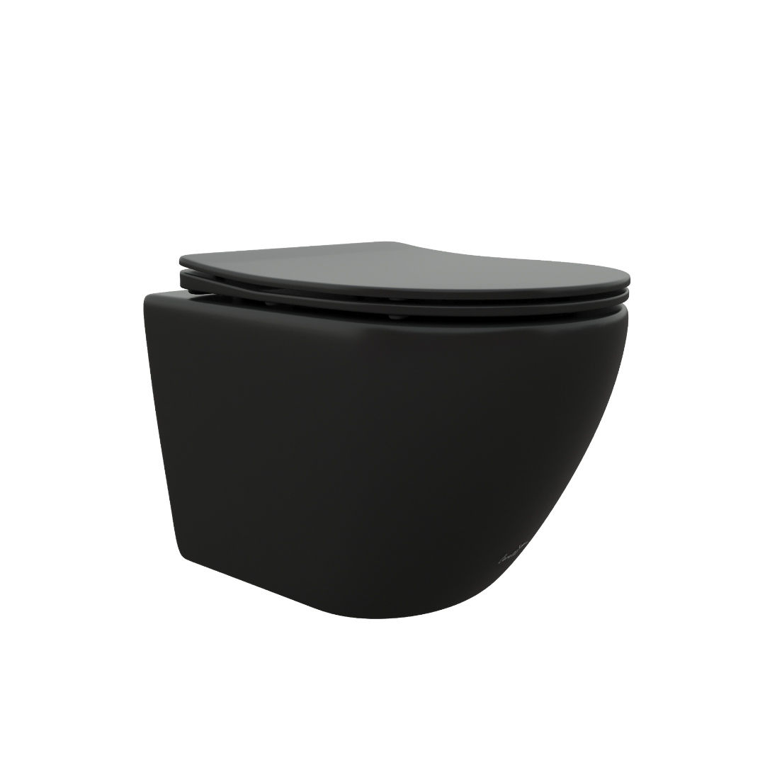 Унитаз подвесной Cerutti SPA TICINO Aria MB CT8918 черный матовый безободковый