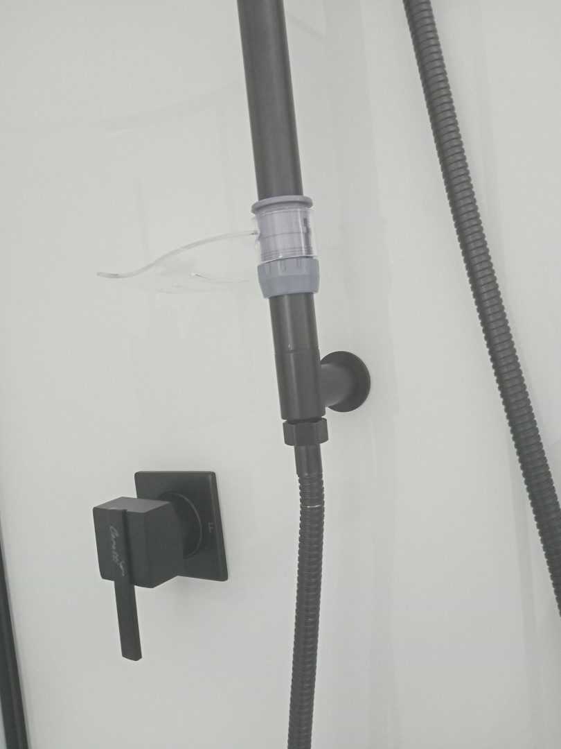 Душевая кабина Cerutti SPA KORRA90B тропический душ, угловая, черный профиль