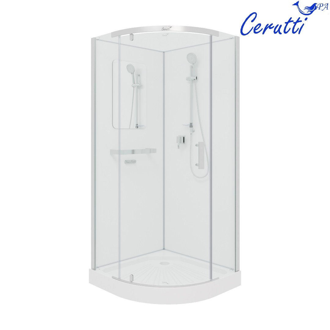 Душевая кабина Cerutti SPA KORRA90T тропический душ, угловая, без крыши