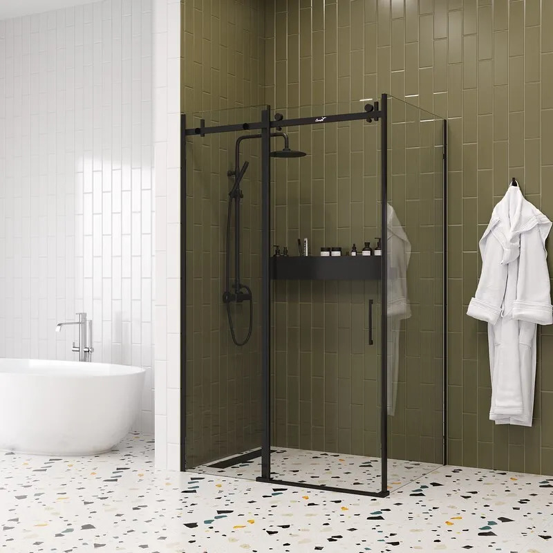 Душевое ограждение CeruttiSPA CEZAS120B, 120х90 см, без поддона
