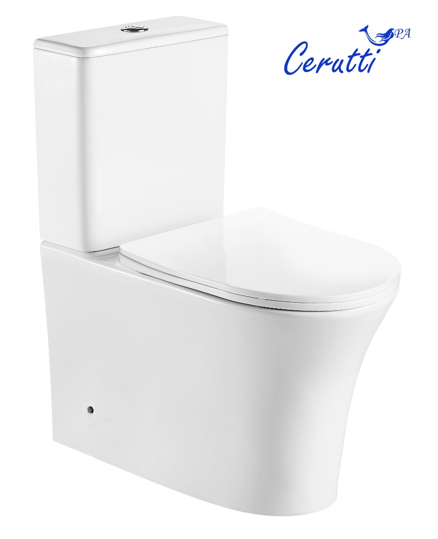 Унитаз компакт Cerutti SPA ADIGE CT7836 безободковый с микролифтом и быстросъемным сиденьем