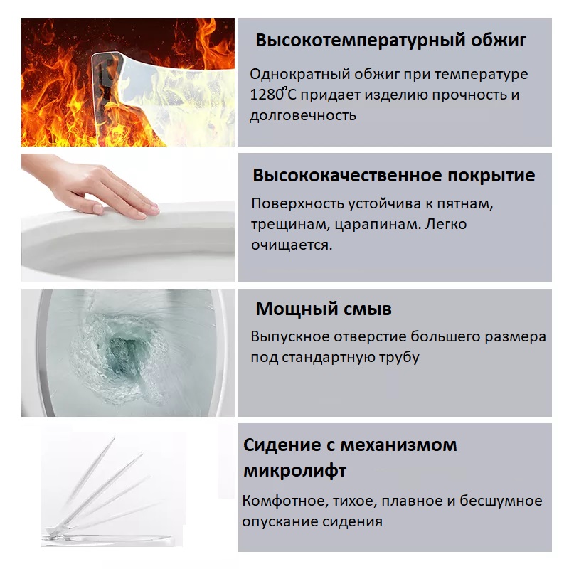 Унитаз подвесной CeruttiSPA SANTA Aria CT9666 (485х410х355) безободковый