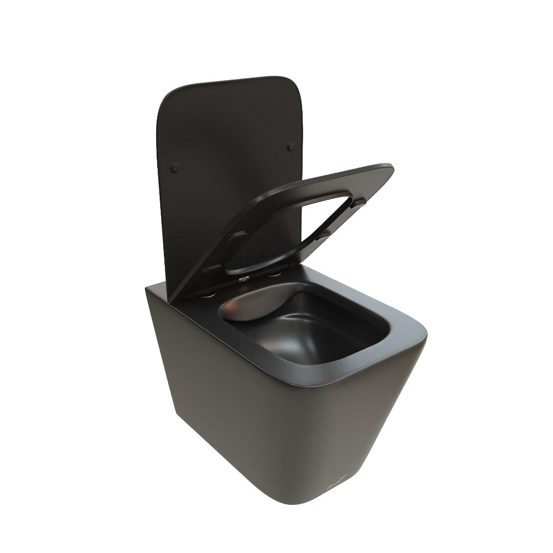 Унитаз подвесной Cerutti SPA MAIELLA Aria MB матовый черный безободковый