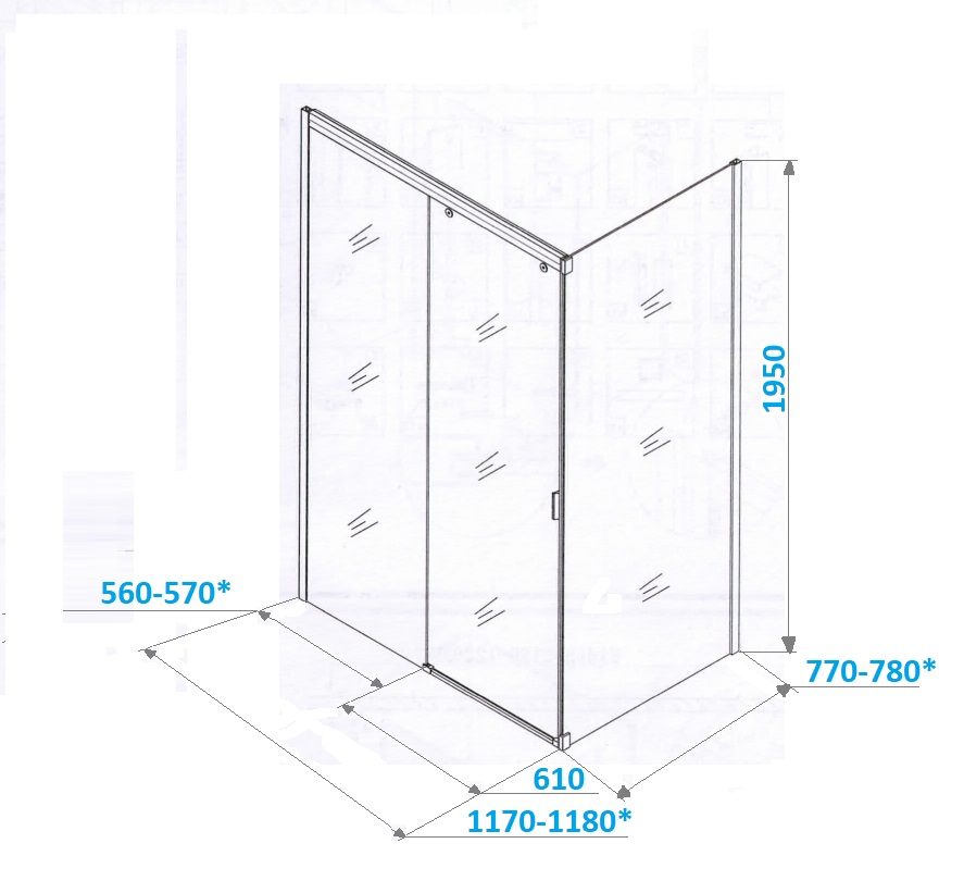 Душевое ограждение CeruttiSPA Marbella 120L, 80х120 см, без поддона, в левый угол