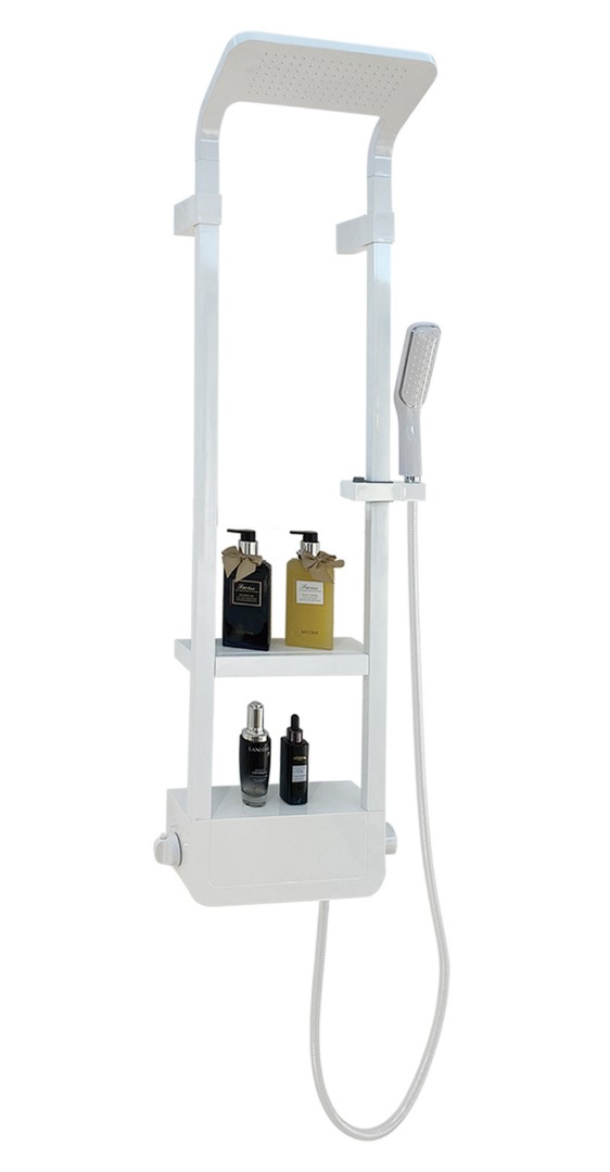 Душевая панель Cerutti SPA MAIELLA W CT8984, с полкой, цвет белый, 130х35 см