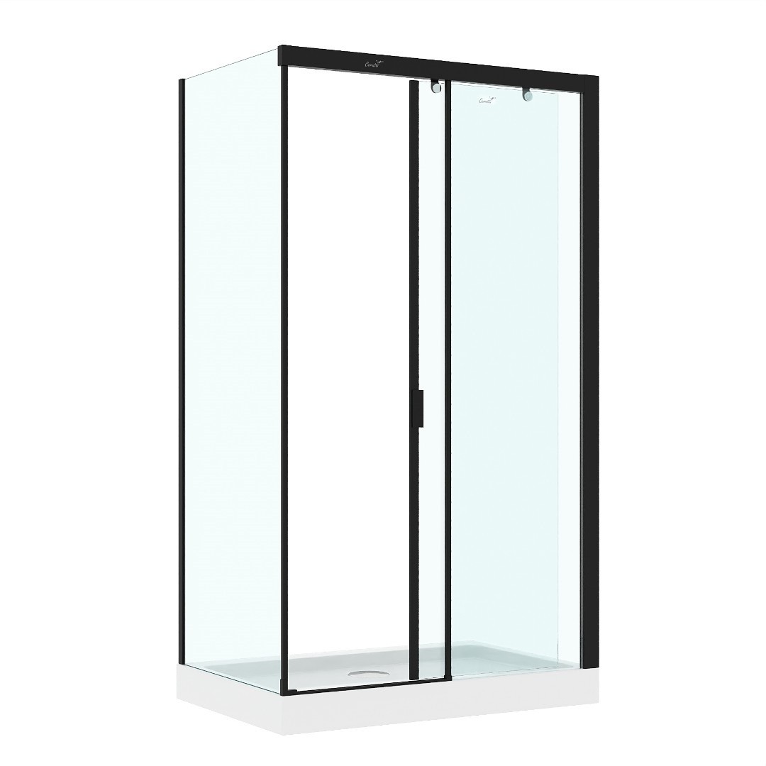 Душевое ограждение Cerutti SPA MARBELLA 120B R, 80х120 см, без поддона, в правый угол, черный профиль