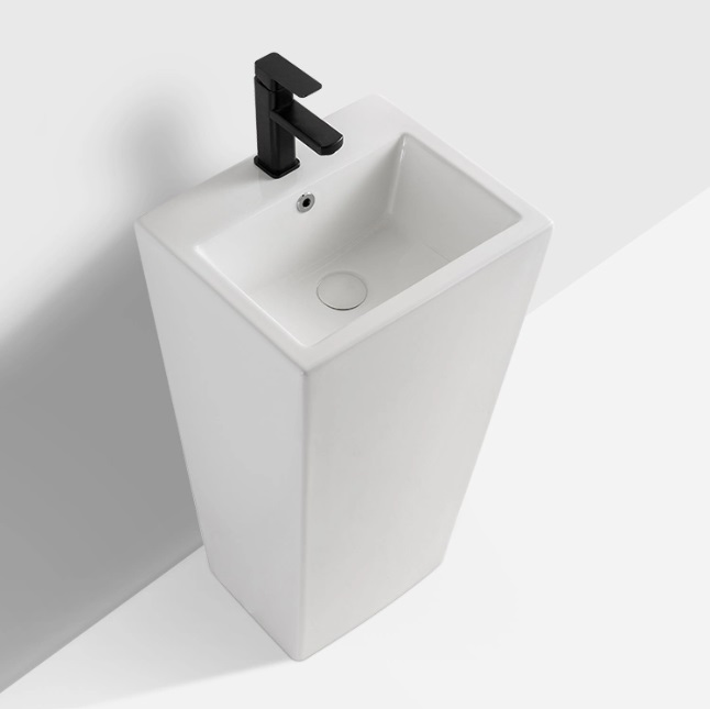 Раковина напольная Ceruttispa Vito белая, литая с пьедесталом 44х38х83.5 см