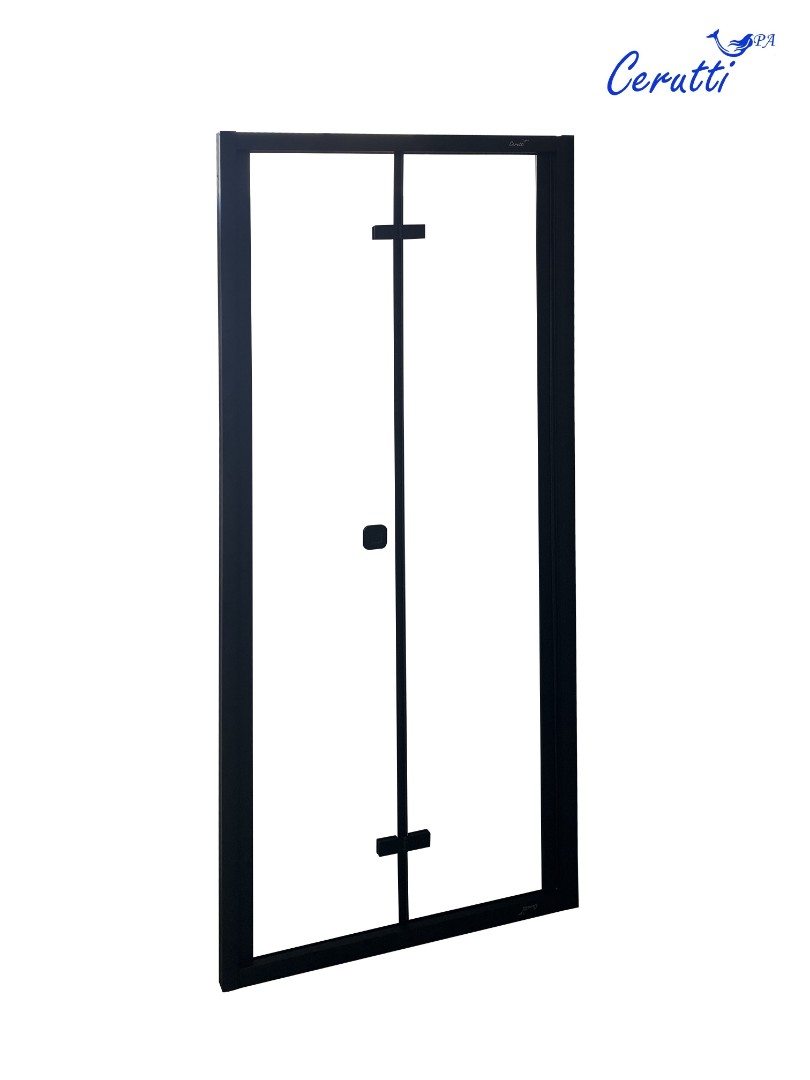 Дверь в нишу CeruttiSPA BELLA D81B, раздвижная, 80х195 см, черный профиль