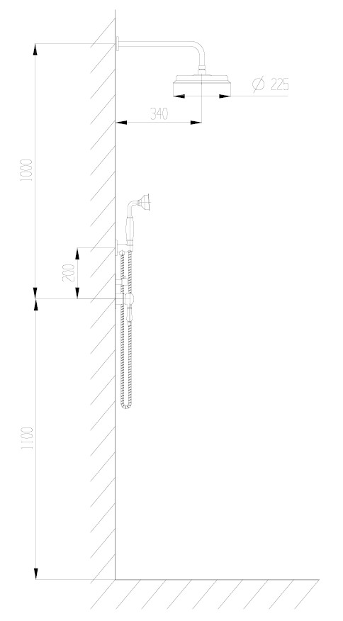 BOCH MANN Серия Marbella система душевая встраиваемая BM8731  + смеситель XL для раковины высокий BM8730 (код 8731+8730)