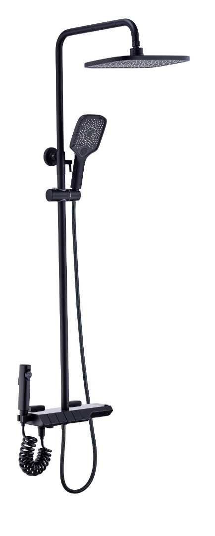 Душевая стойка Cerutti SPA VETTORRE B TS черная с термостатом BM9651
