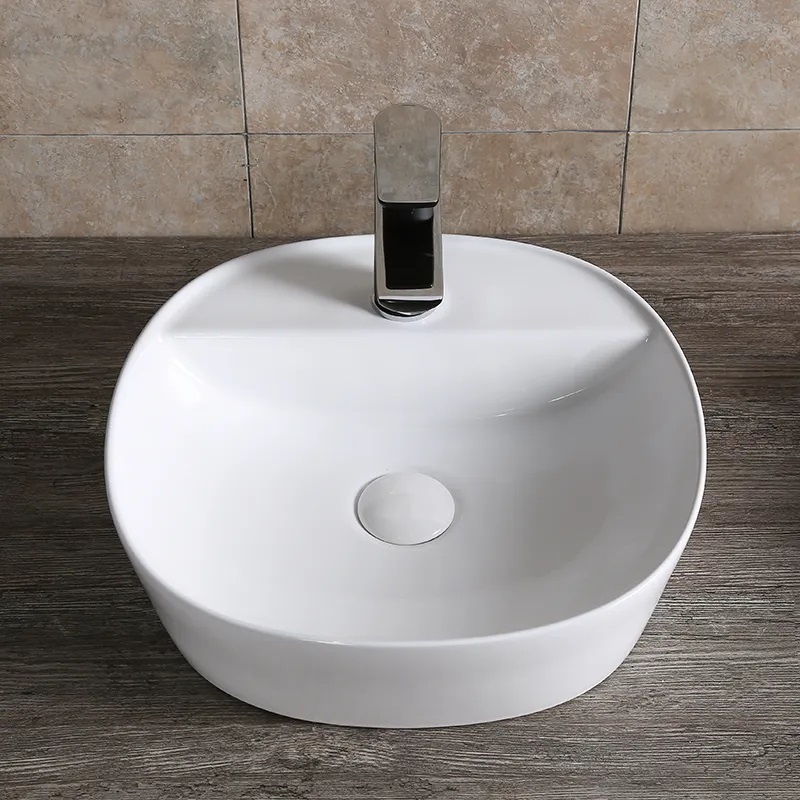 Раковина накладная Ceruttispa CR0075 квадратная, белая, с отверстием под смеситель, 40х40х12 см