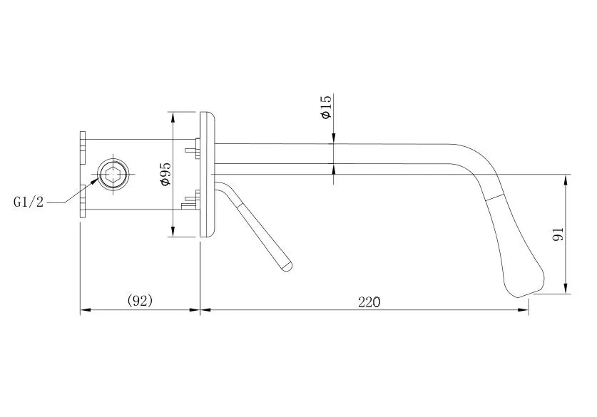 Встраиваемый в стену смеситель для раковины BOCH MANN TROPFEN-BN BM8928 цвет матовый никель