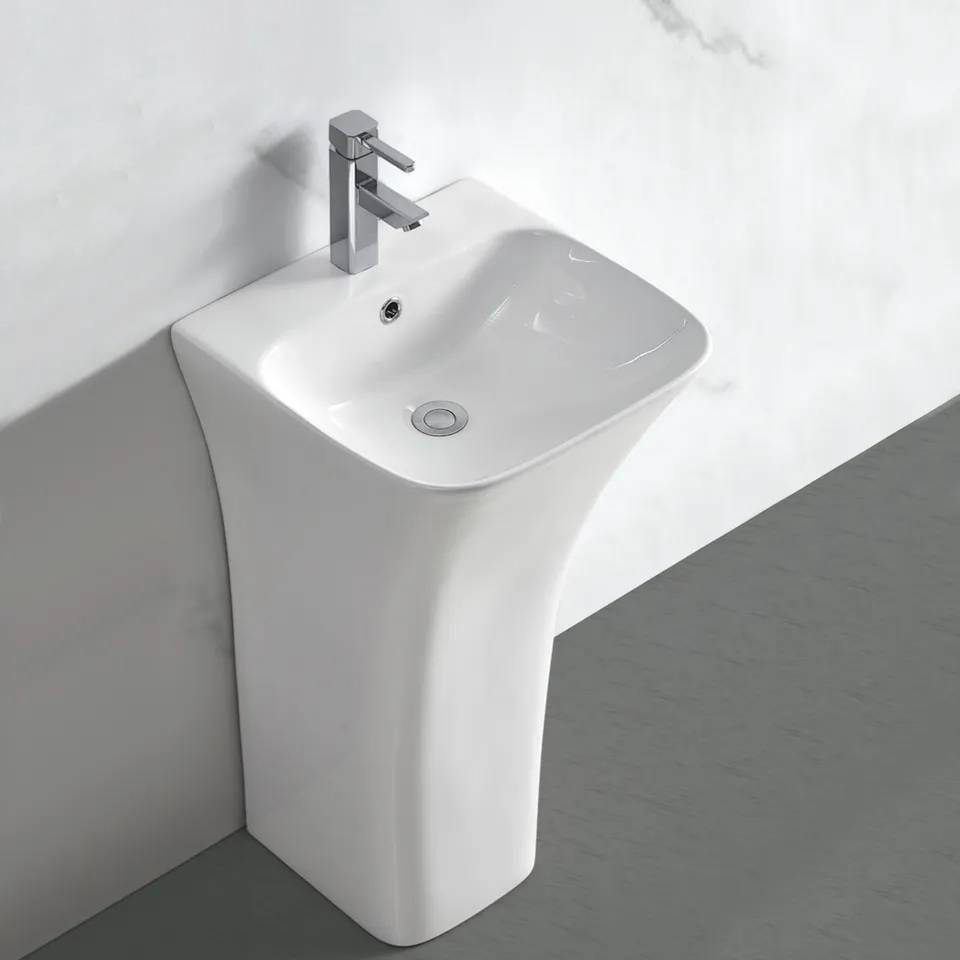 Раковина напольная Ceruttispa Luca белая, литая с пьедесталом 45х43.5х83.5 см