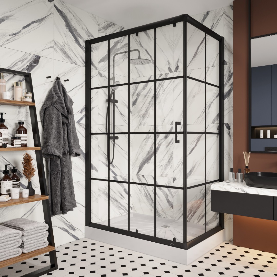 Душевое ограждение CeruttiSPA Muza120 N, 80х120 см, без поддона