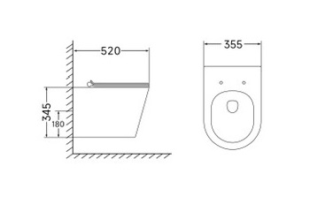 Унитаз подвесной Cerutti SPA FARO Aria Tornado CT10833 безободковый, смыв торнадо