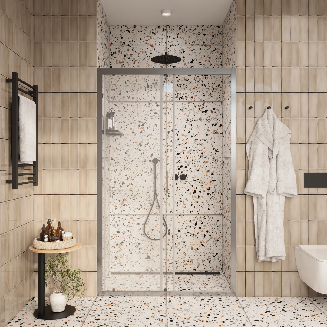 Дверь в нишу CeruttiSPA Gloria D120, раздвижная, 120х195 см, прозрачное стекло