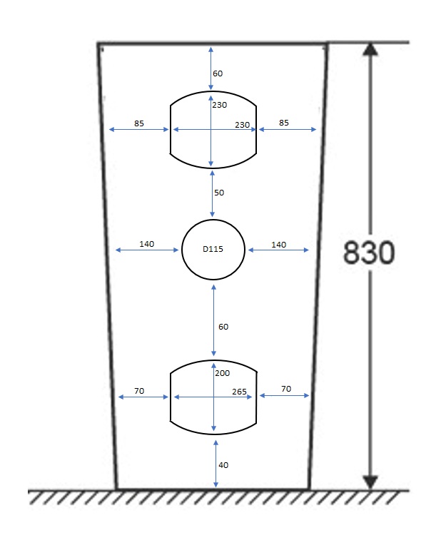 Раковина напольная Ceruttispa Dorris белая, литая с пьедесталом 43х36х83 см