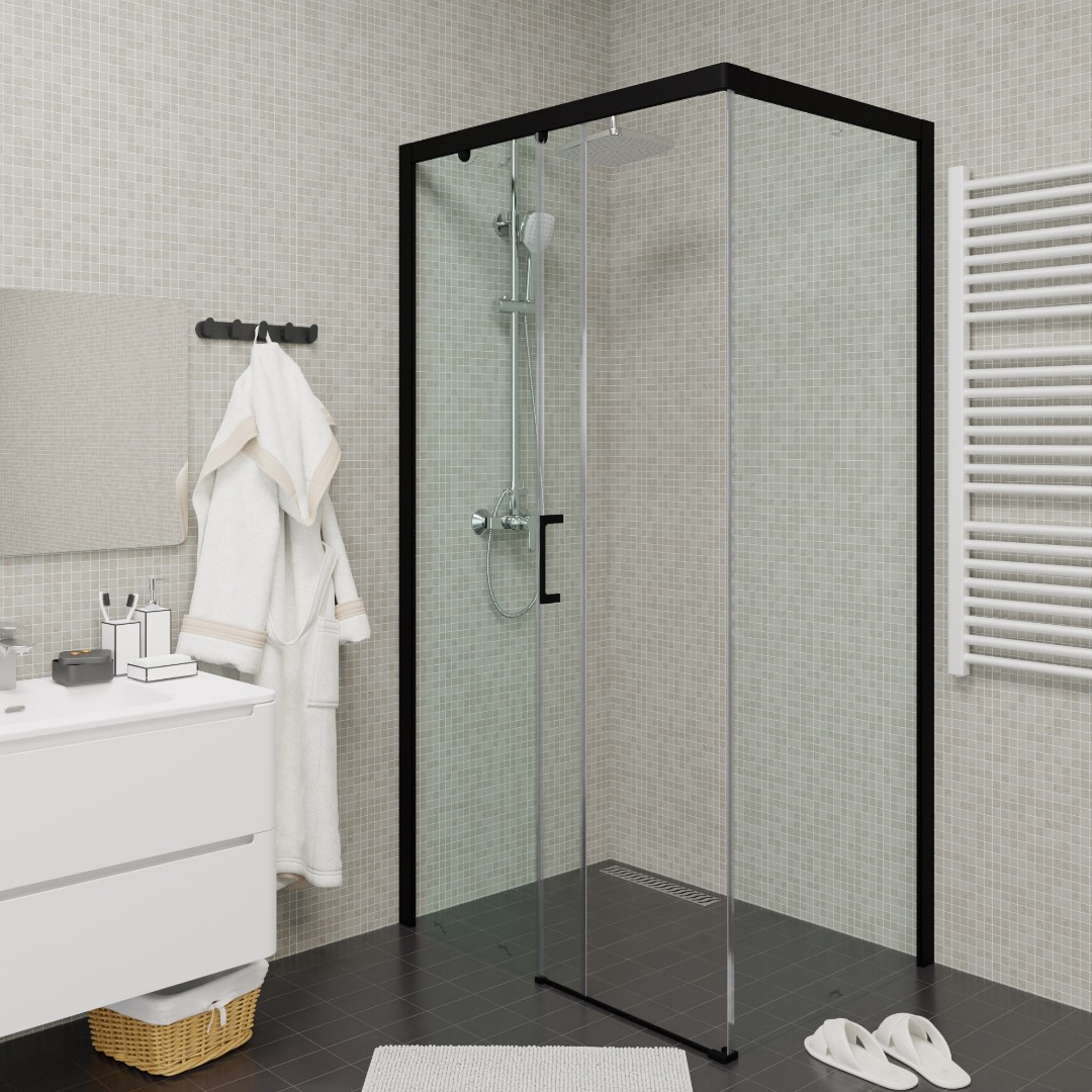 Душевое ограждение Cerutti SPA VITO110B-L, 80х110 см, без поддона