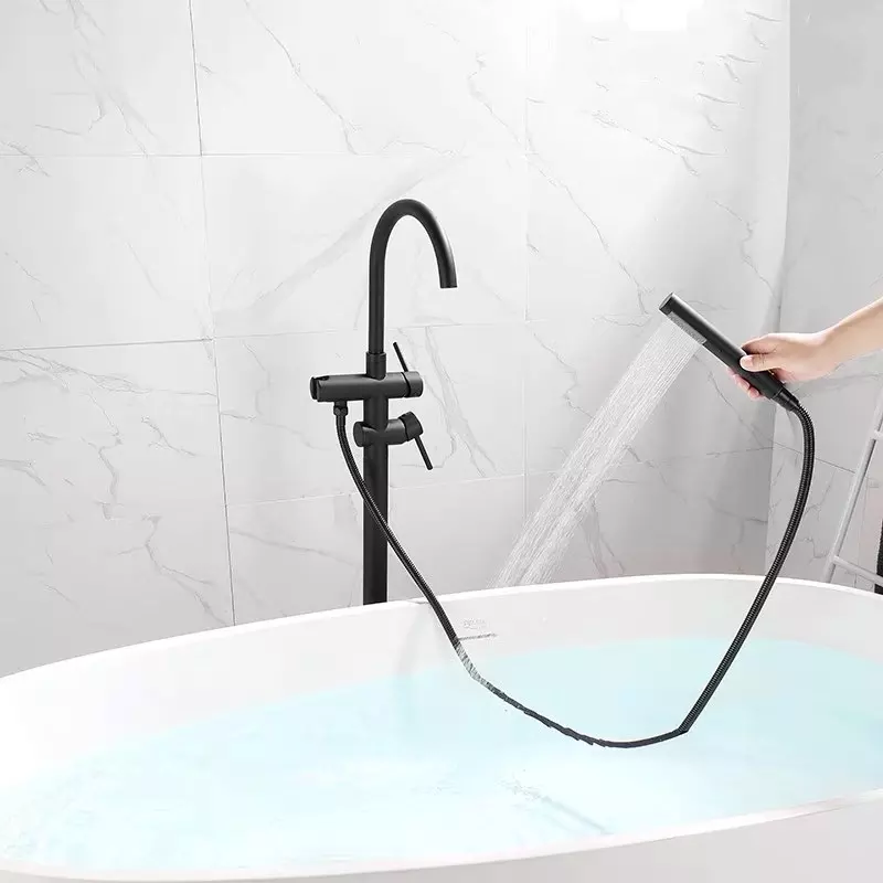 BOCH MANN BRAIES Matt black Напольный смеситель для отдельностоящей ванны