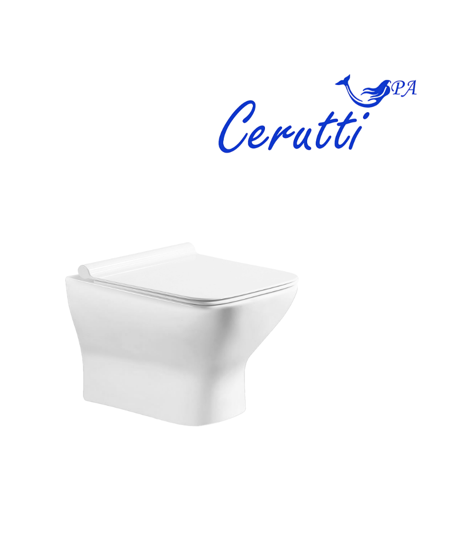 Унитаз подвесной Cerutti SPA ELLERO Aria PP CT10481 безободковый