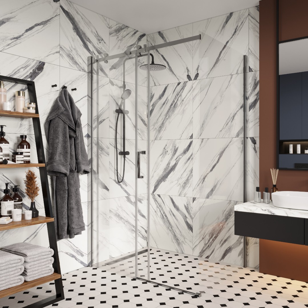 Душевое ограждение CeruttiSPA CEZAS120, 90х120 см, без поддона