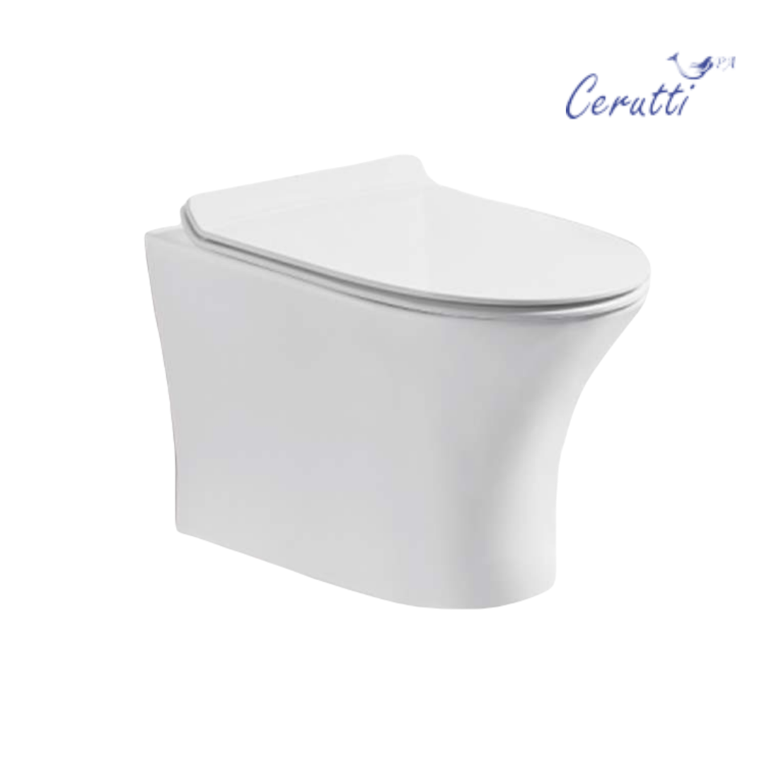 Унитаз подвесной CeruttiSPA Bernina Aria безободковый, белый, 48х34х35 см