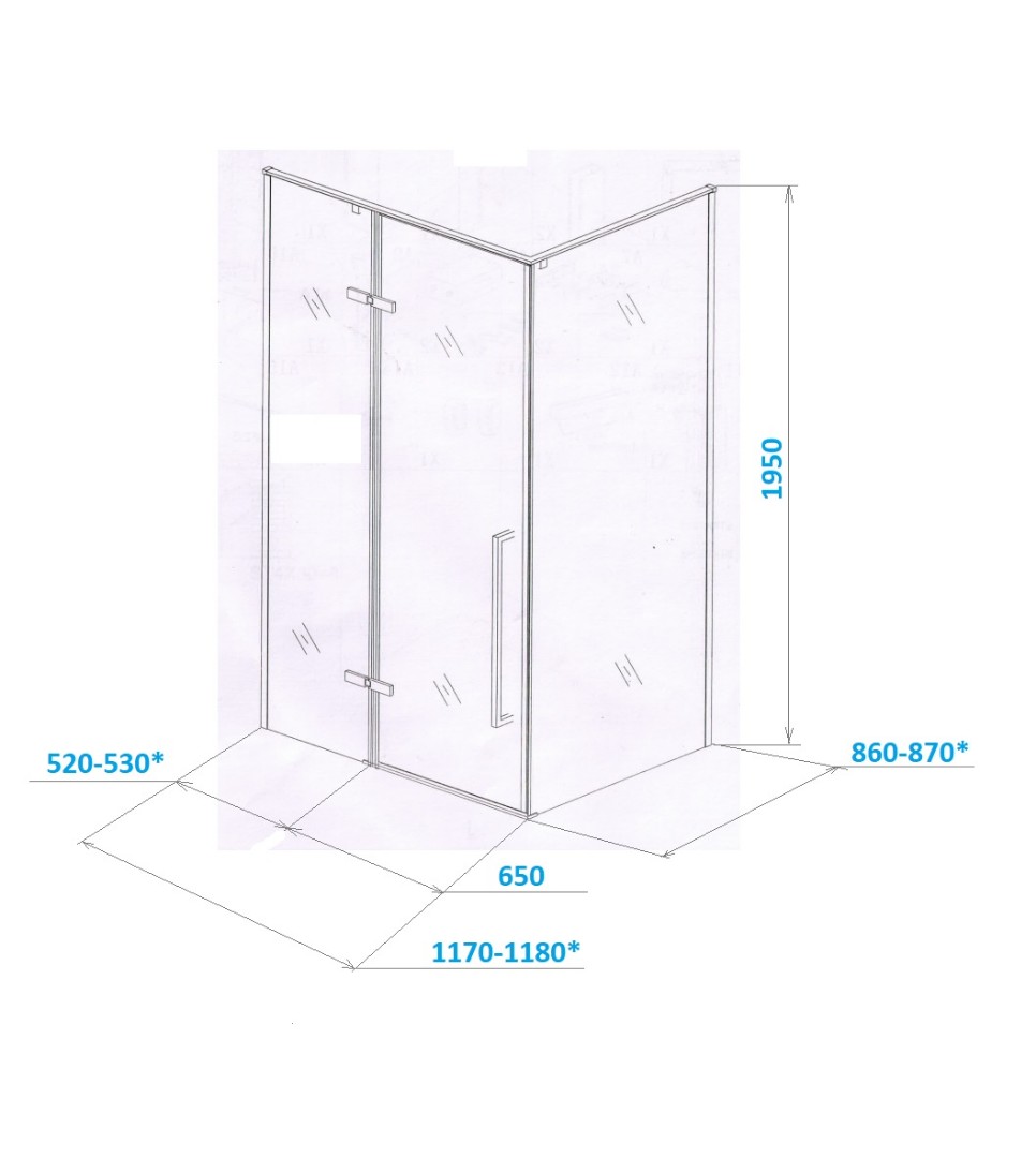 Душевое ограждение Cerutti SPA C1A, 120х90 см, без поддона, стекло 8 мм
