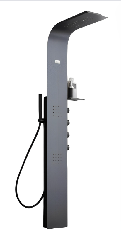 Душевая панель Cerutti SPA BELLA B с гидромассажем, черная, 150х22 см