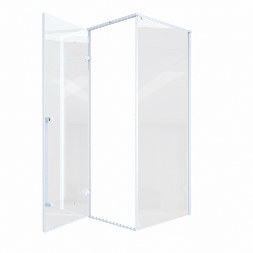 Душевое ограждение Cerutti SPA C1AW, 120х90 см, без поддона, стекло 8 мм, белый профиль