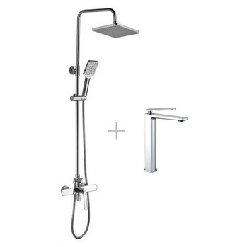 BOCH MANN Серия Chika душевая стойка BM8601 + смеситель XL для раковины  BM8590 (8601+8590)