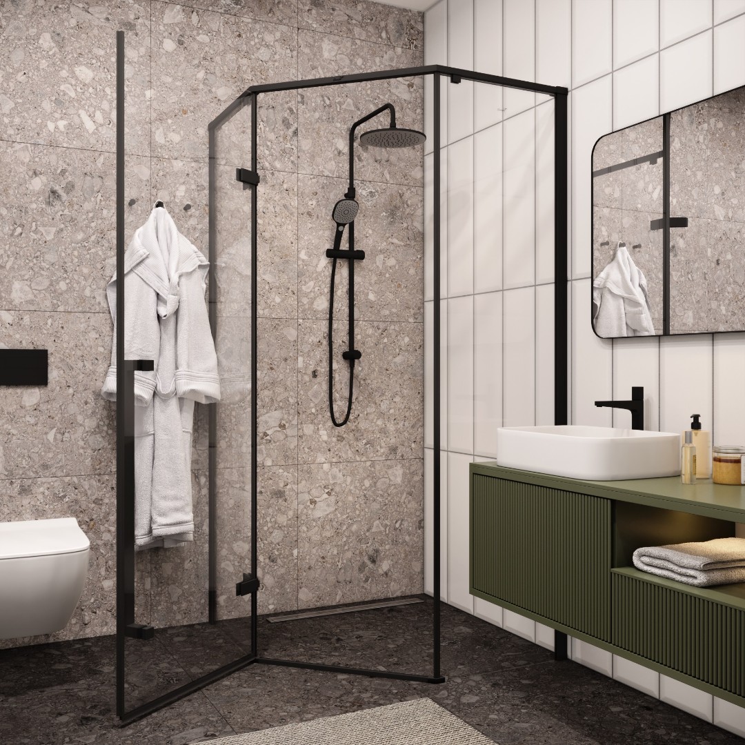 Душевое ограждение Ceruttispa C2A, 100х100 см, без поддона, стекло 8 мм