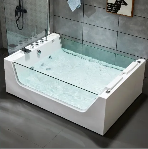 Гидромассажная ванна Ceruttispa C-454A двухместная 170х120 см, с  аэромассажем и цветной подсветкой