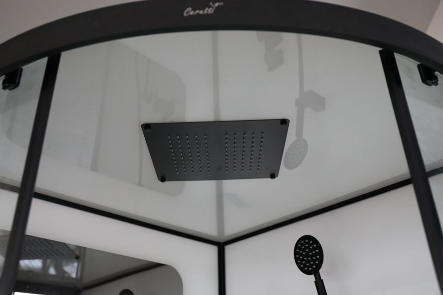 Душевая кабина Ceruttispa Viva91B, тропический душ, закрытая, 90х90х215