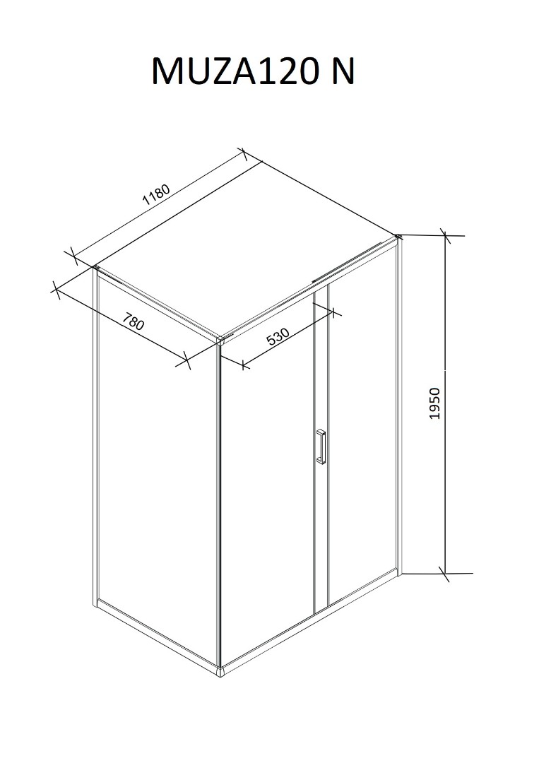 Душевое ограждение CeruttiSPA Muza120 N, 80х120 см, без поддона